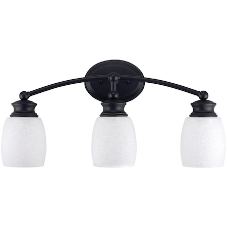 Home Impressions Palms 3-Bulb Oil Rubbed Bronze Vanity Bath Light Bar IVL257A03ORB